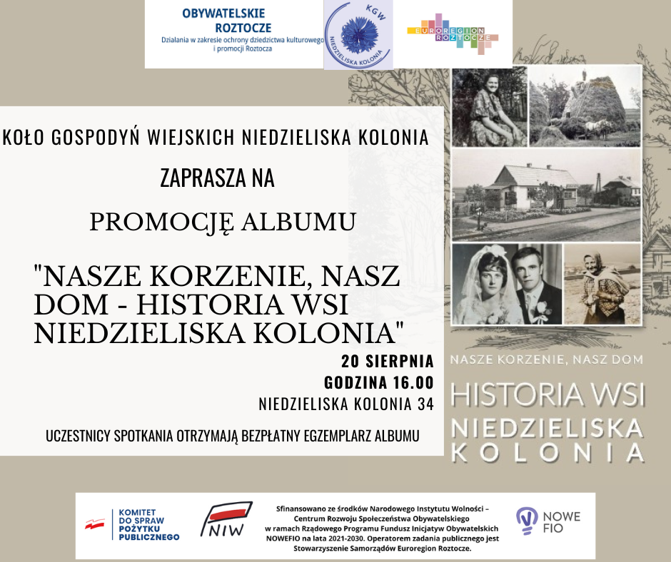 Promocja albumu „Nasze korzenie, nasz dom – historia wsi Niedzieliska Kolonia”